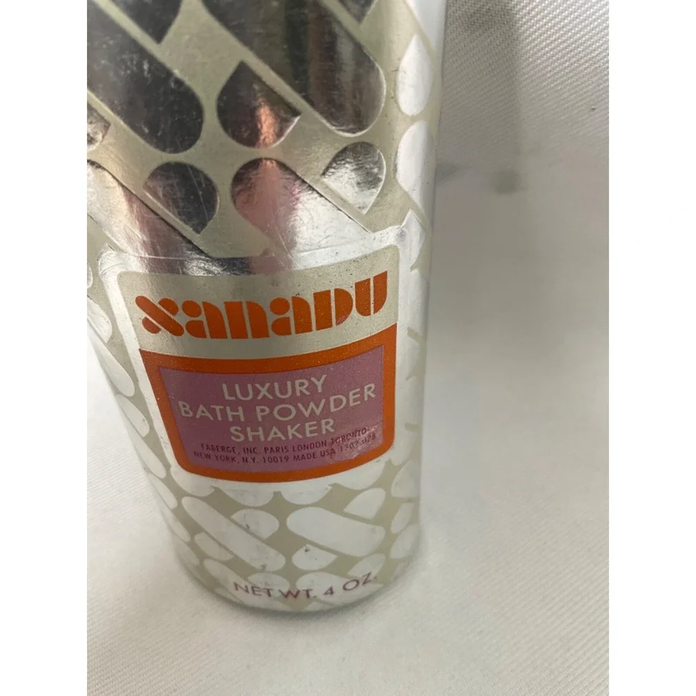 Xanadu Bath Powder Shaker 4 oz Vintage Talcum Powder Fragrance Made‎ in USA
